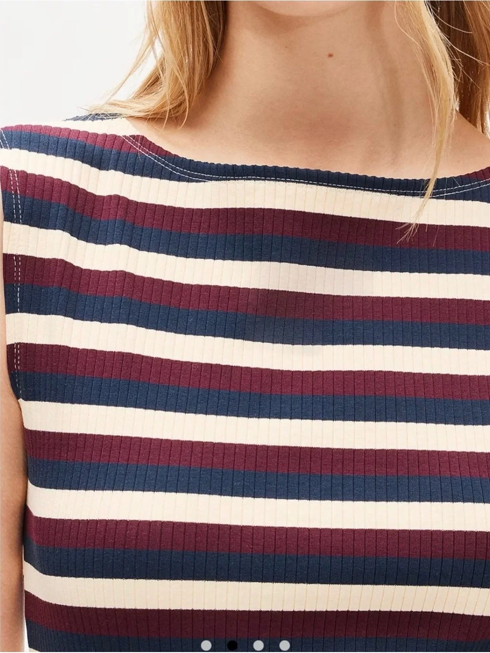 NWT J. Crew Striped Knit Boatneck Midi Dress Sz Small